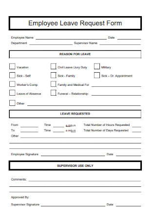 Employee Leave Request Form 