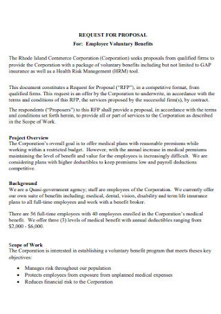 Employee Voluntary Proposal Template