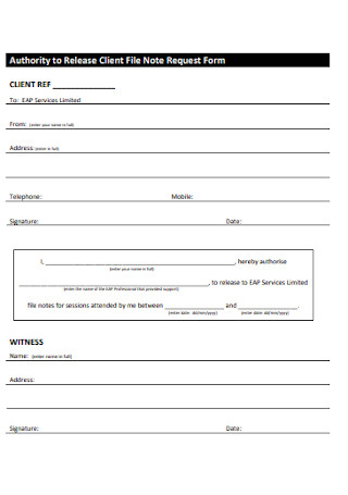 File Note Request Form 