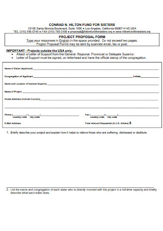 Grant Proposal Form Format