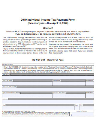 Income Tax Payment Form