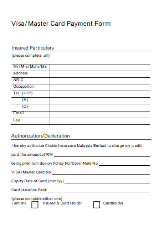 Master Card Payment Form