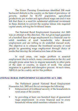 Rural Employment Training Proposal