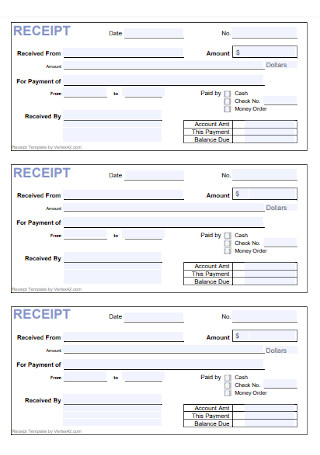 sample receipt form