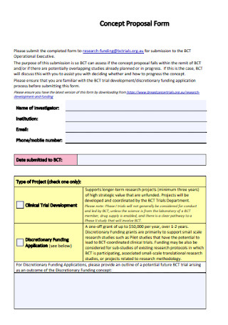 Sample Concept Proposal Form 