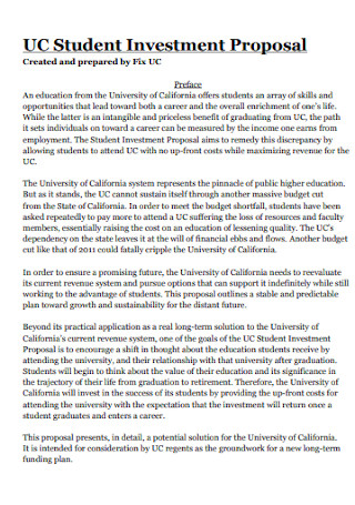 Student Investment Proposal