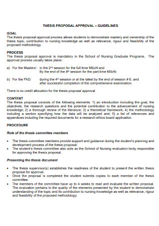 Thesis Proposal Approval Template