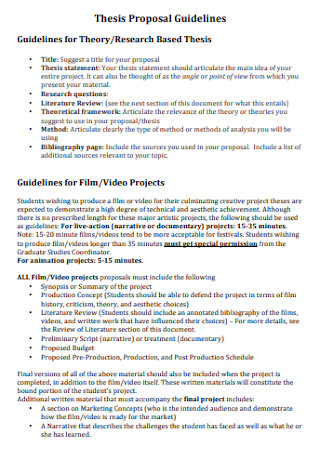 Thesis Research Proposal Template