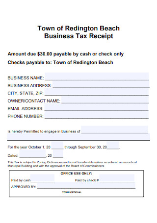 Town Business Tax Receipt