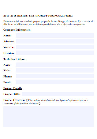 Website Project Proposal Form 