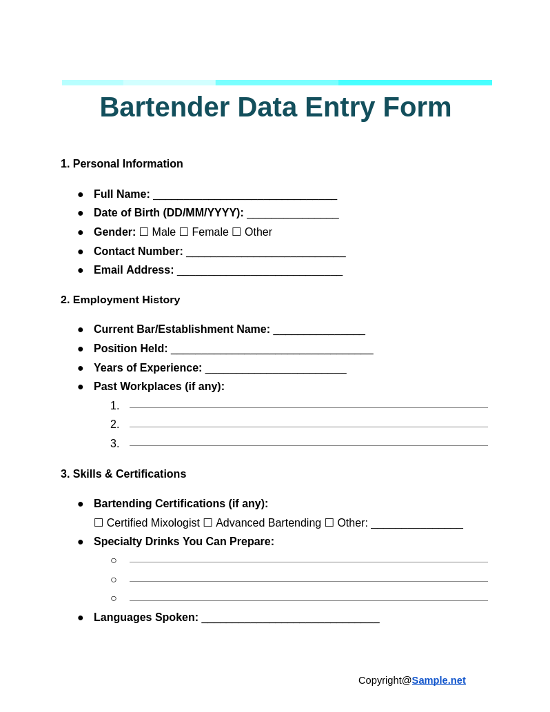 Bartender Data Entry Form Google Docs 11 08 2024 04 23 PM