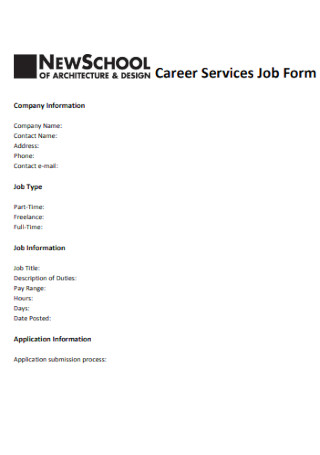 Career Services Job Form