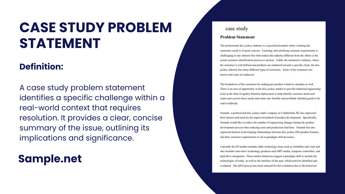 case study problem statement