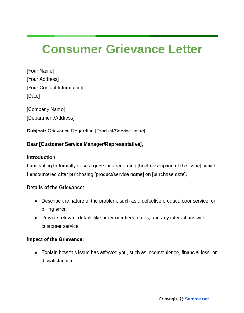 Consumer Grievance Letter Google Docs 10 29 2024 11 28 AM