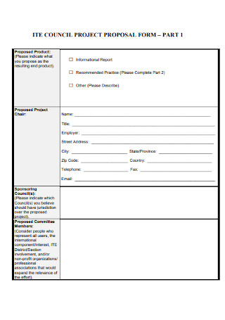 Council Project Proposal Form