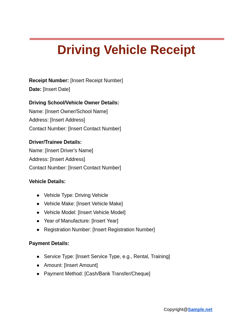 Driving Vehicle Receipt Google Docs 12 03 2024 10 29 AM