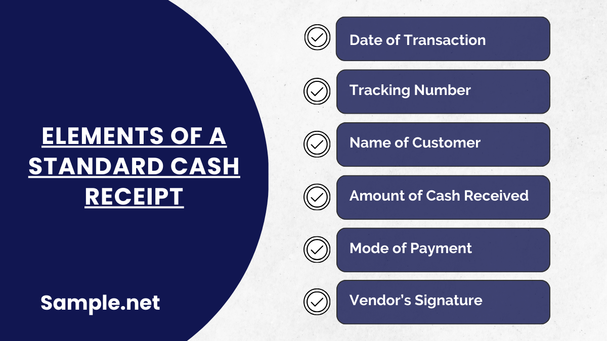 Elements of a Standard Cash Receipt