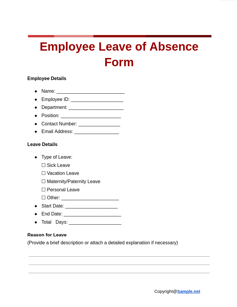 Leave Of Absence Leave Of Absence