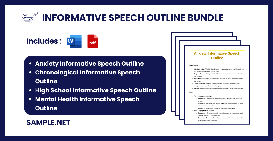 informative speech outline bundle