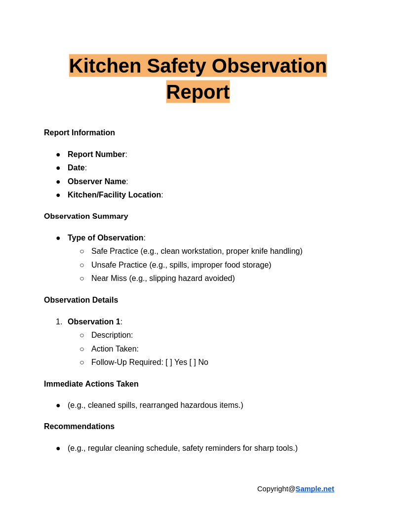 Kitchen Safety Observation Report Google Docs 01 08 2025 04 33 PM