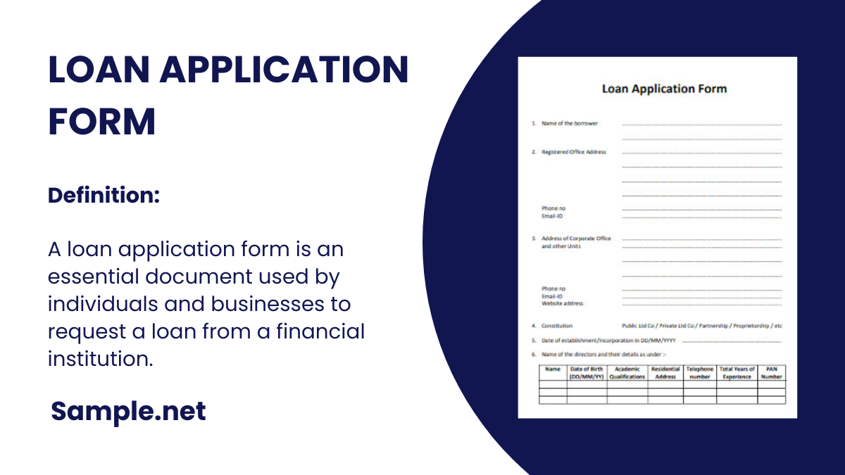 loan application form