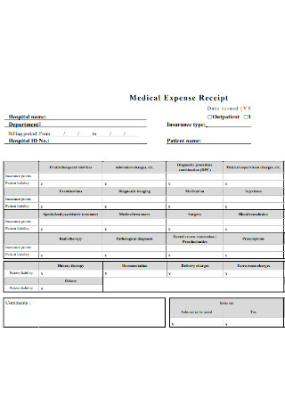 26 sample medical receipts in pdf ms word