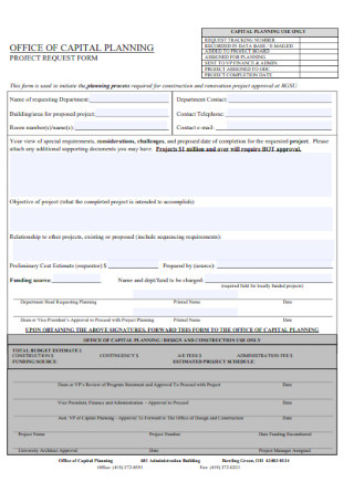 Office Project Form Template