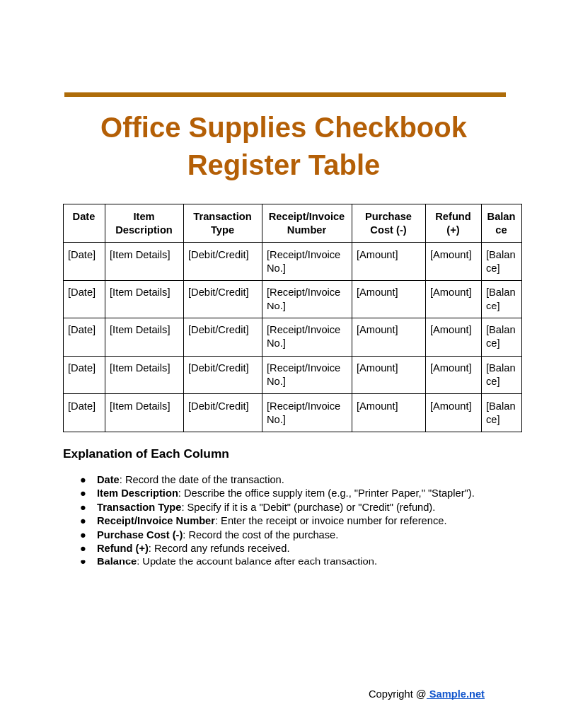 Office Supplies Checkbook Register Table Google Docs 10 30 2024 11 58 AM