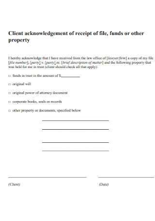 Property Client Receipt