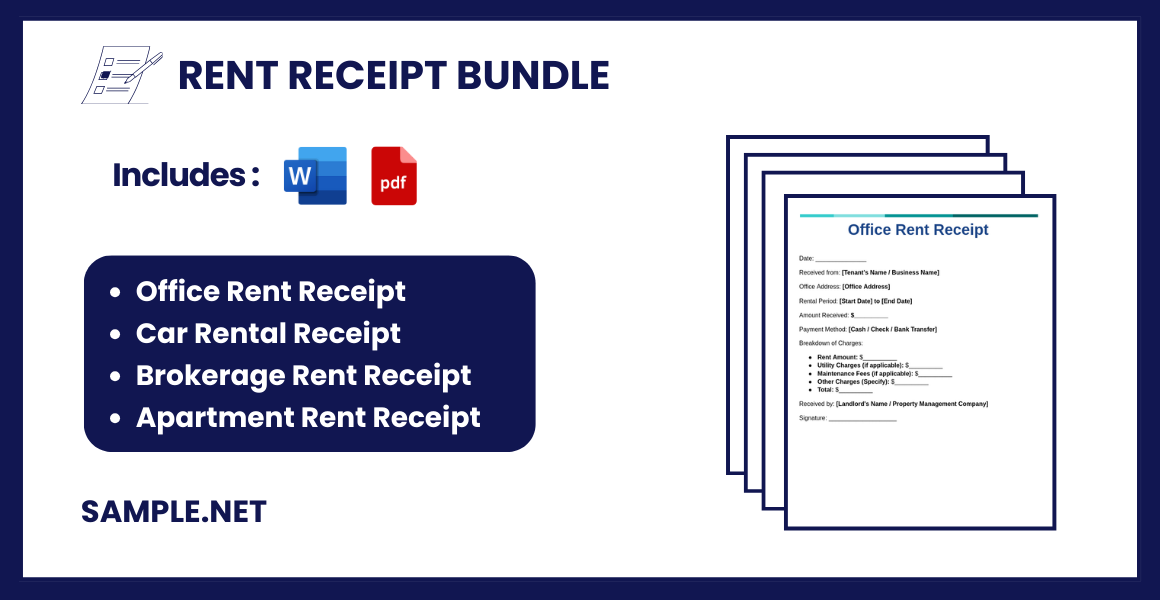 rent receipt bundle