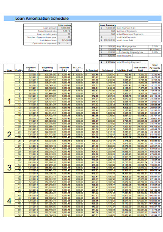 Simple Loan Amortization Schedule