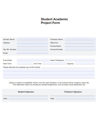 Student Academic Project Form