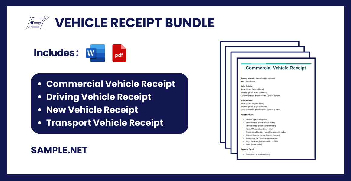 vehicle receipt bundle