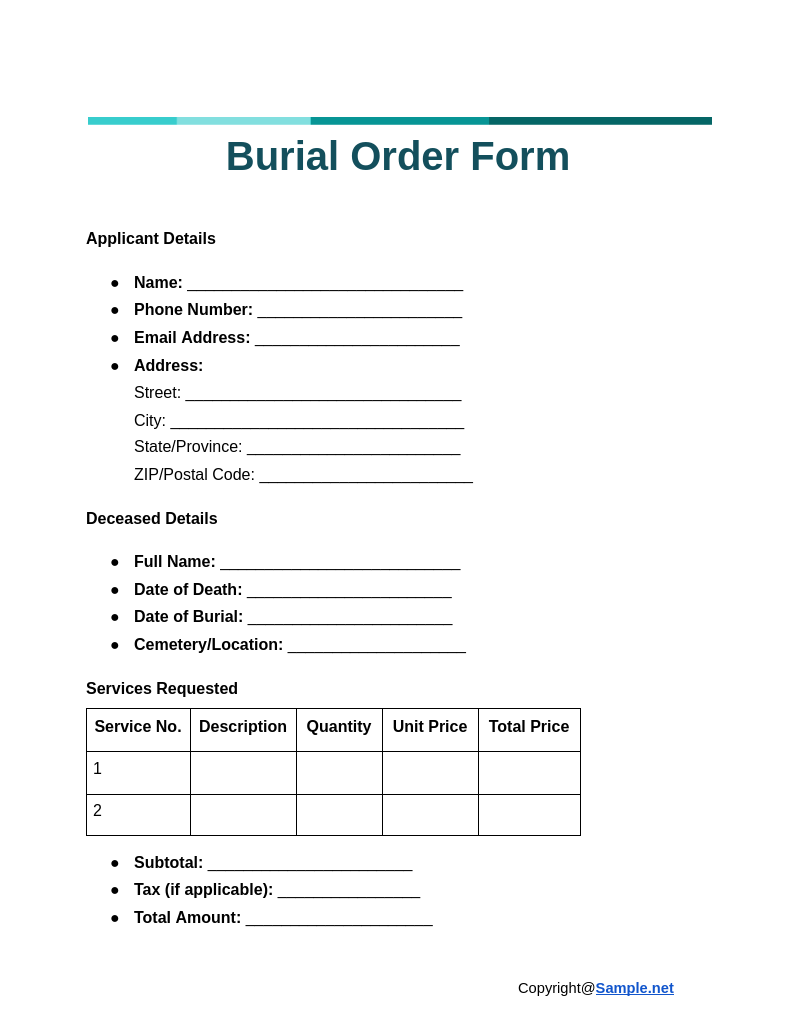 Burial Order Form Google Docs 12 02 2024 10 49 AM