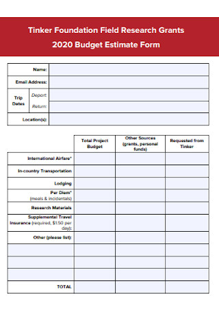 phd research proposal budget sample