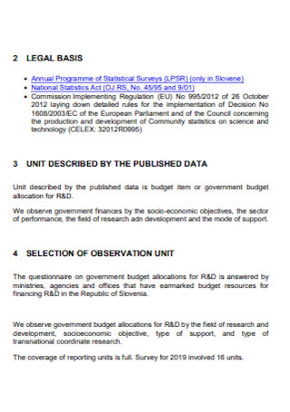 Governament Research Budget Template