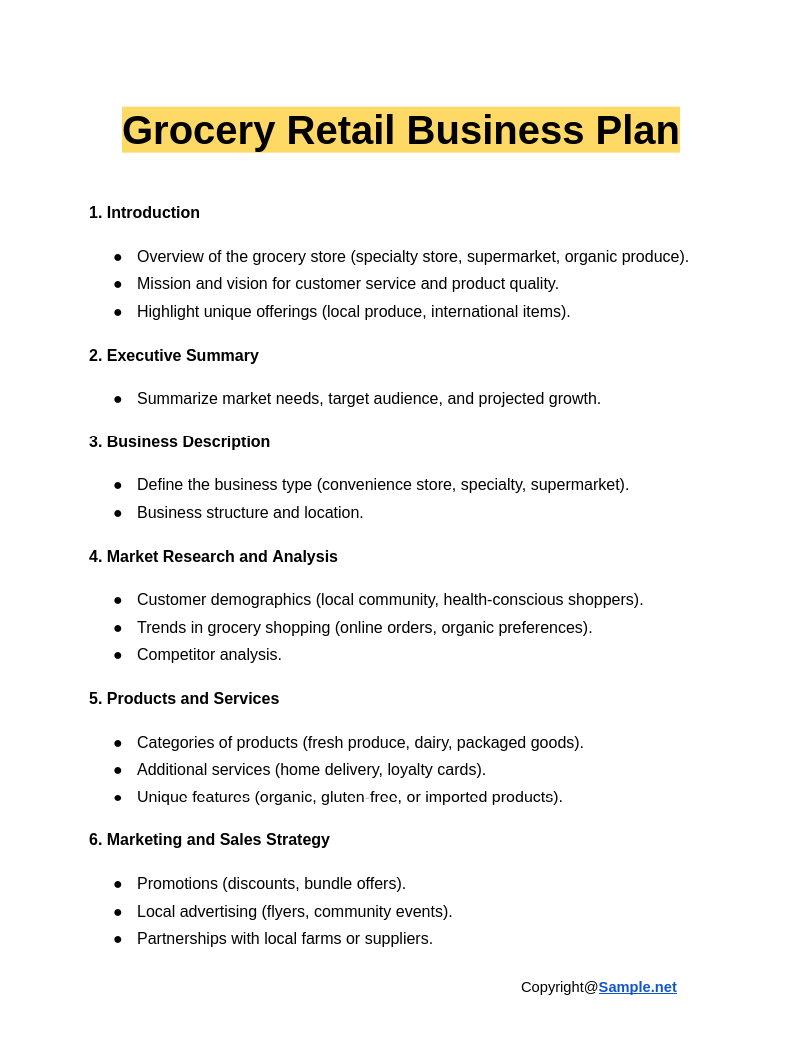 Grocery Retail Business Plan Google Docs 01 17 2025 11 06 AM