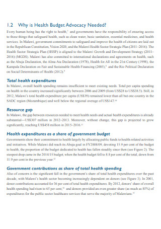Health Budget Advocacy Template