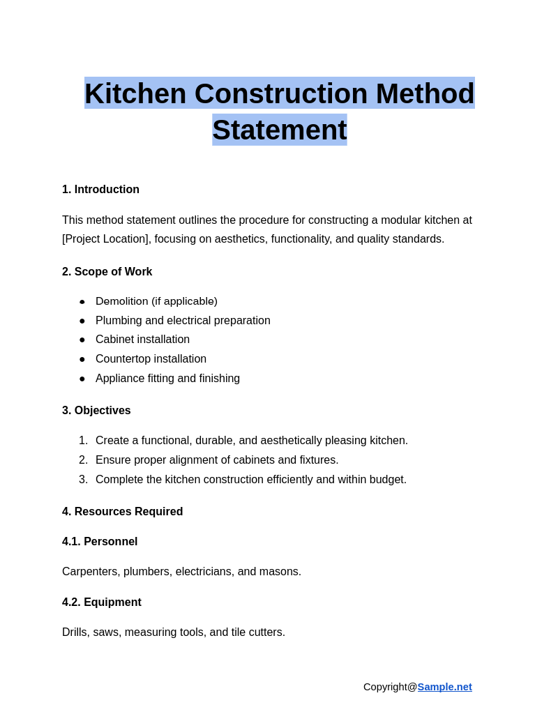 Kitchen Construction Method Statement Google Docs 01 17 2025 11 10 AM