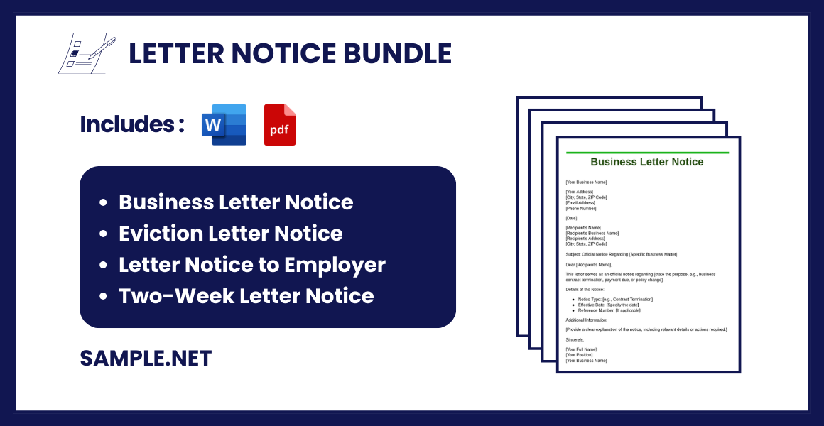 letter notice bundle