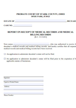 Medical Billing Receipt Template