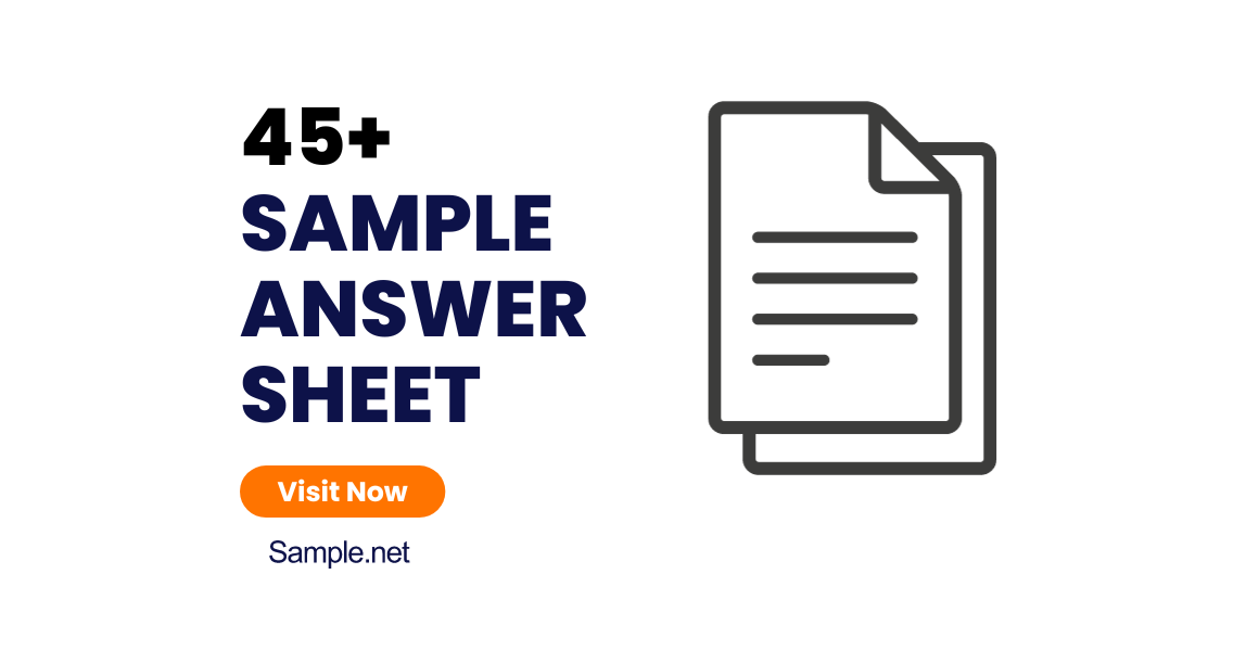 sample answer sheet