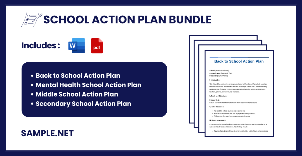 school action plan bundle