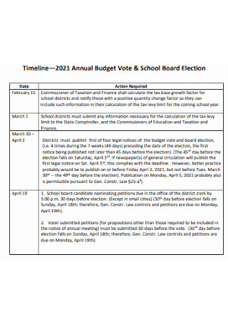 School Board Election Budget