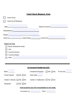 Void Check Request Form