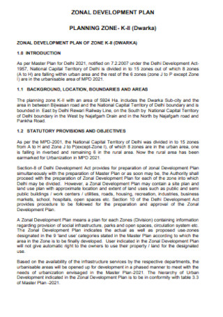 Zonal Development Plan