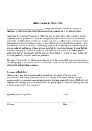 Academic Model Release Form