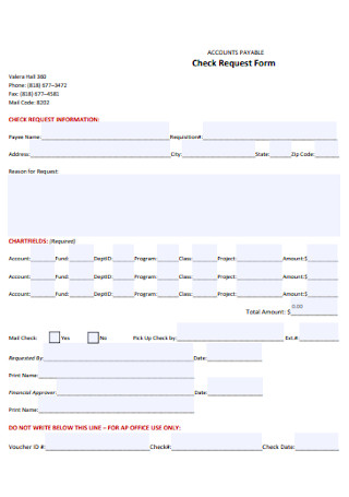 Account Payble Check Request Form