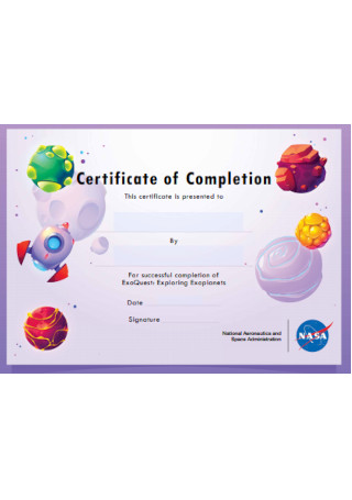 Certificate of Completion Design