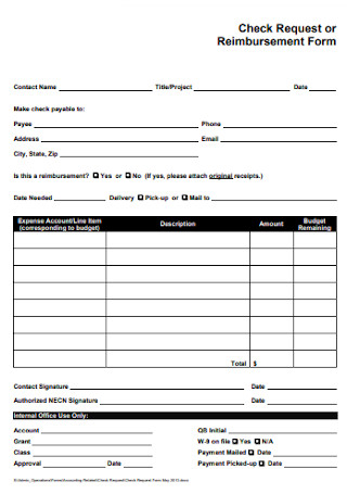 Check Request or Reimbursement Form